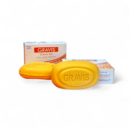 Gravis Sulphur Bar | Pure, Gentle & Effective Medicated Soap for Acne, Scabies and dermatitis