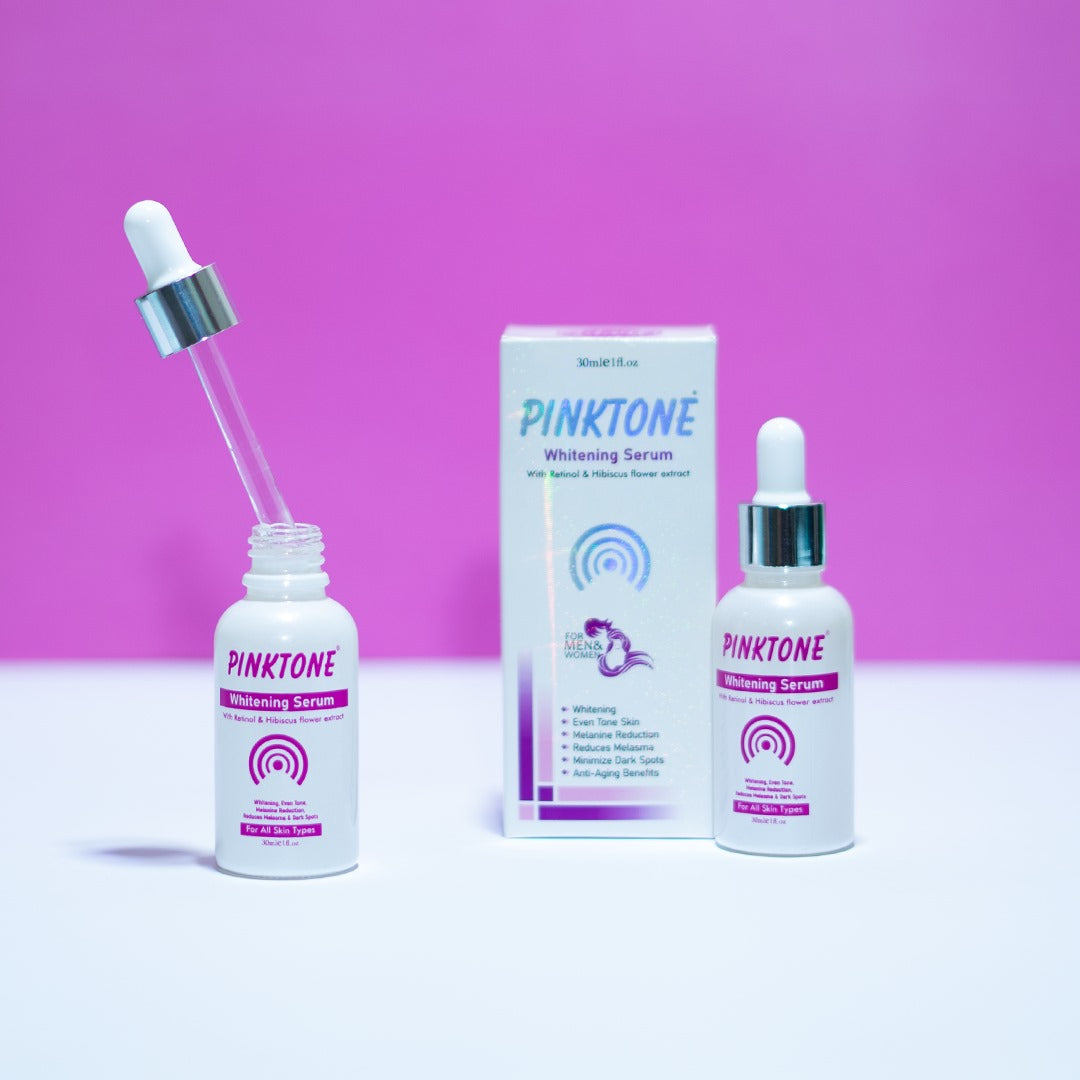 PinkTone® Whitening Serum with Retinol & Hibiscus Flower Extract | Melasma Reduction & Anti-Aging